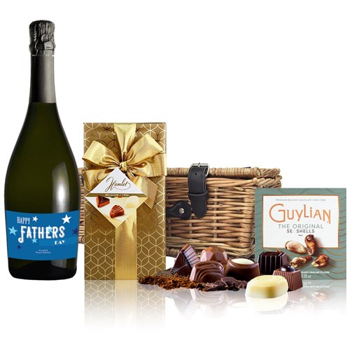 Personalised Prosecco - Fathers Day Label And Chocolates Hamper